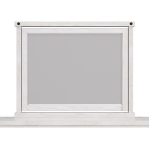 Yosemite Solid Wood Mirror in Rustic White