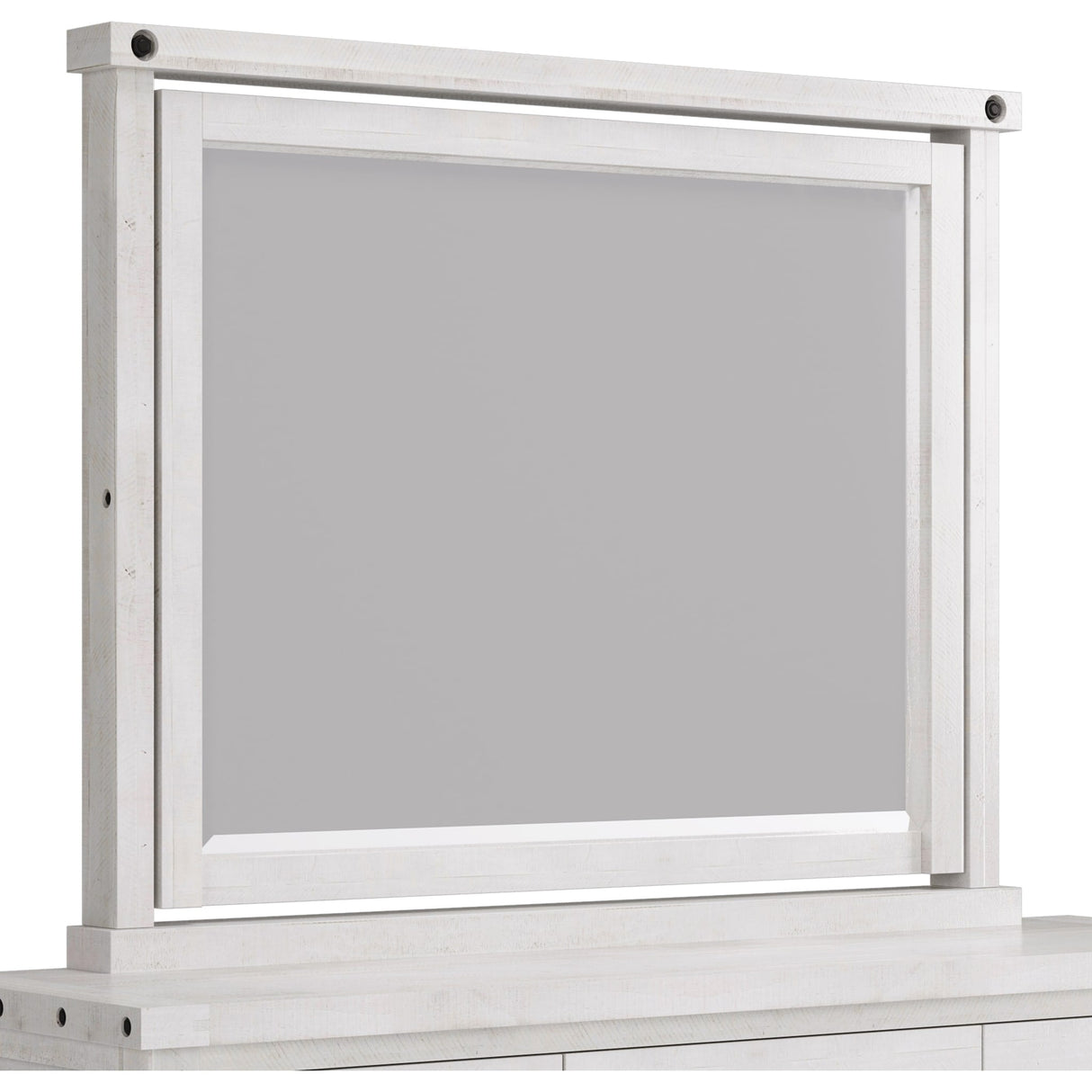 Yosemite Solid Wood Mirror in Rustic White