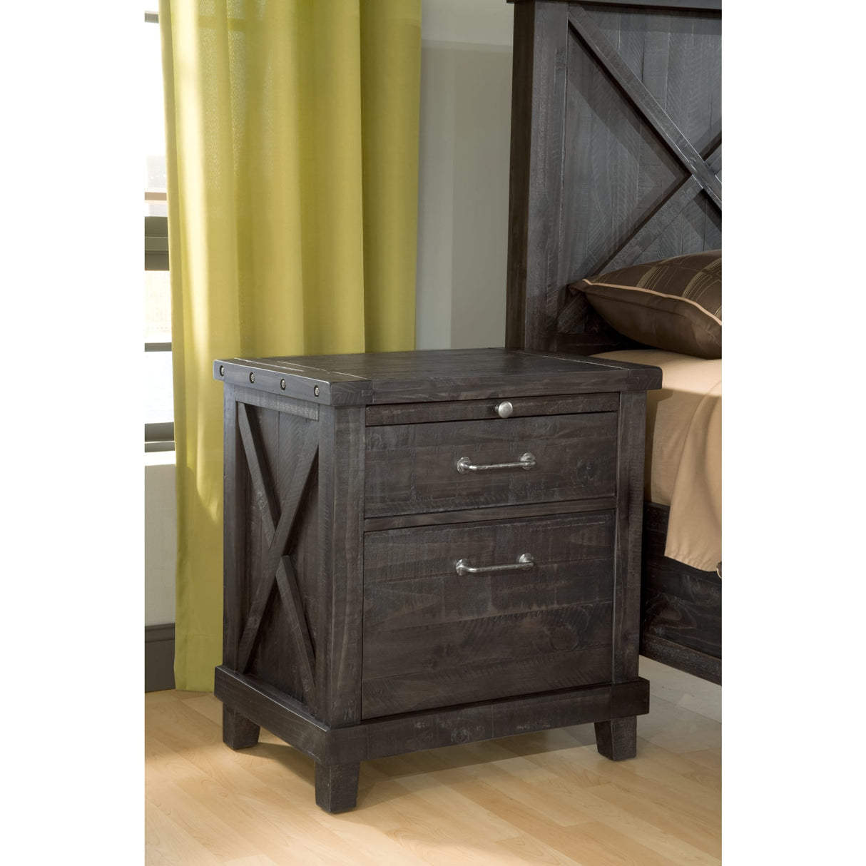 Yosemite Solid Wood Nightstand in Cafe