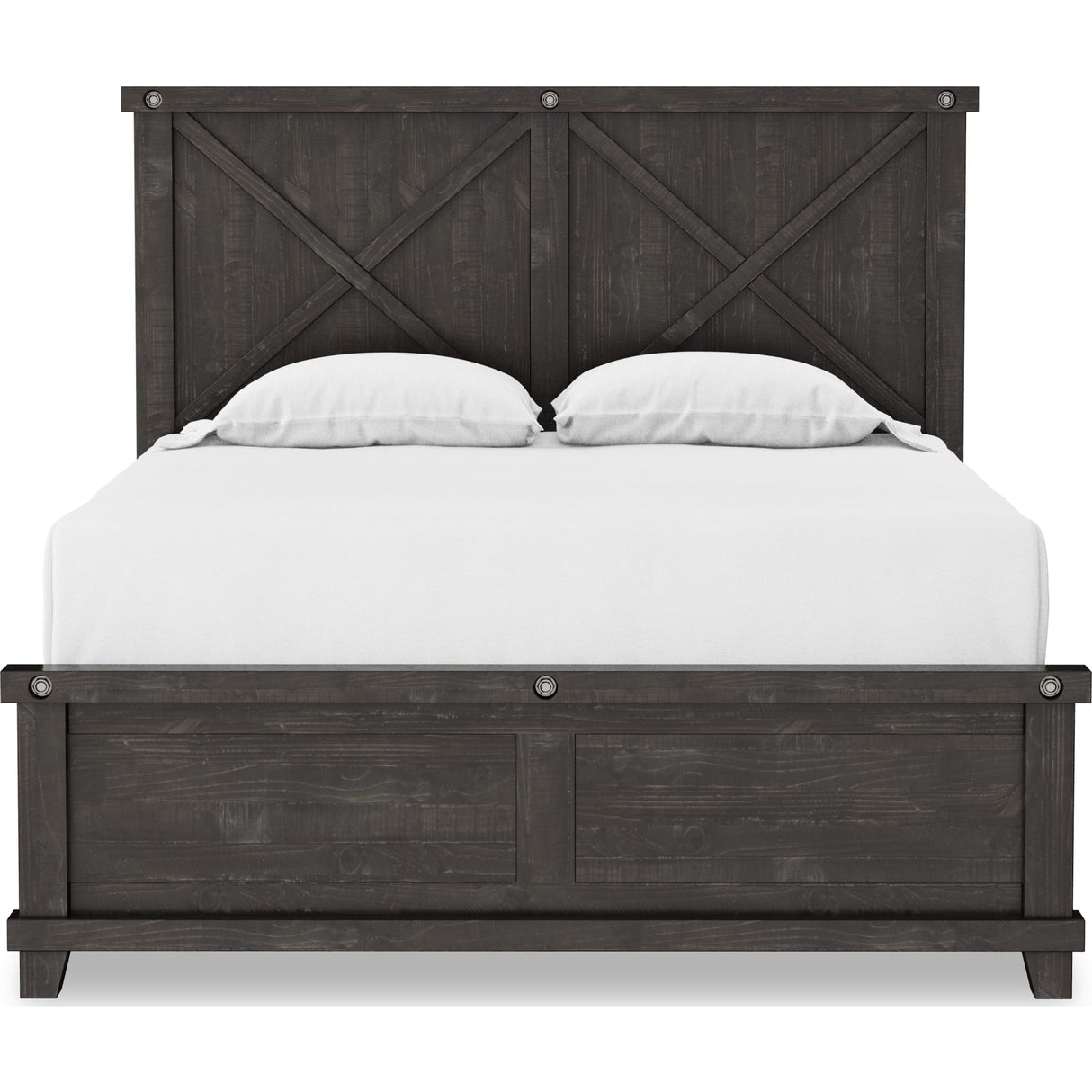 Yosemite Solid Wood Panel Bed in Cafe