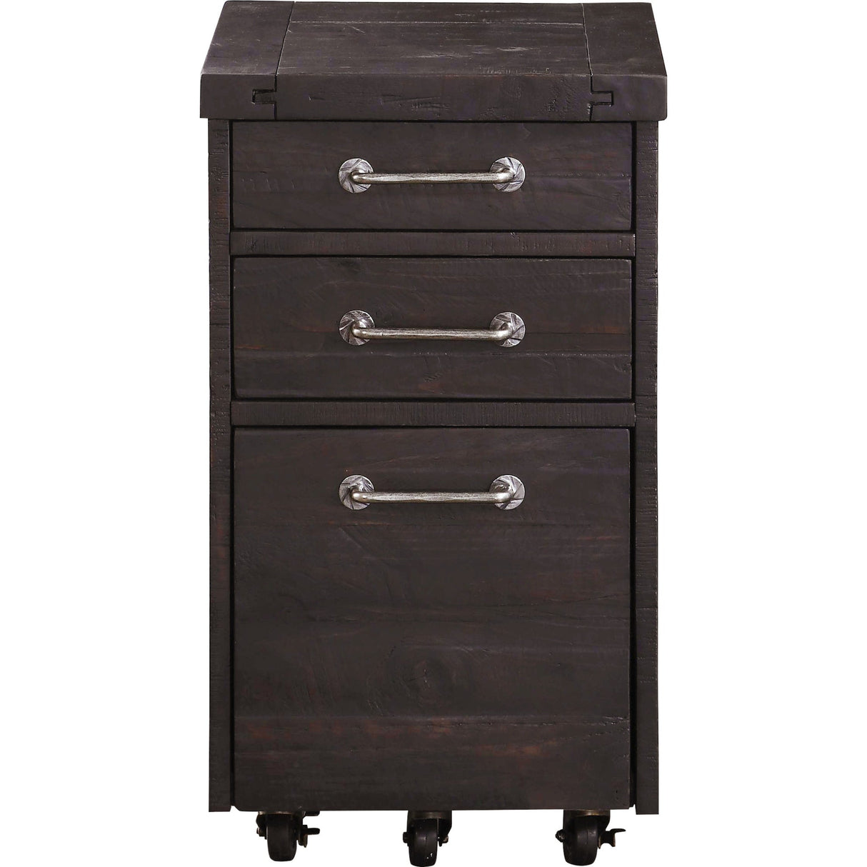 Yosemite Solid Wood Rollling File Cabinet in Cafe