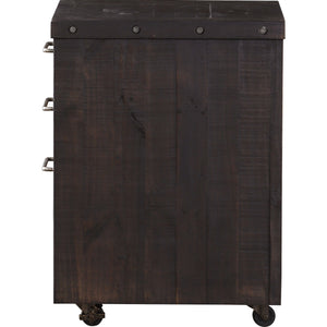 Yosemite Solid Wood Rollling File Cabinet in Cafe