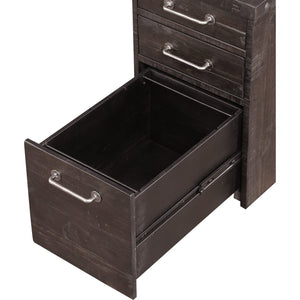 Yosemite Solid Wood Rollling File Cabinet in Cafe