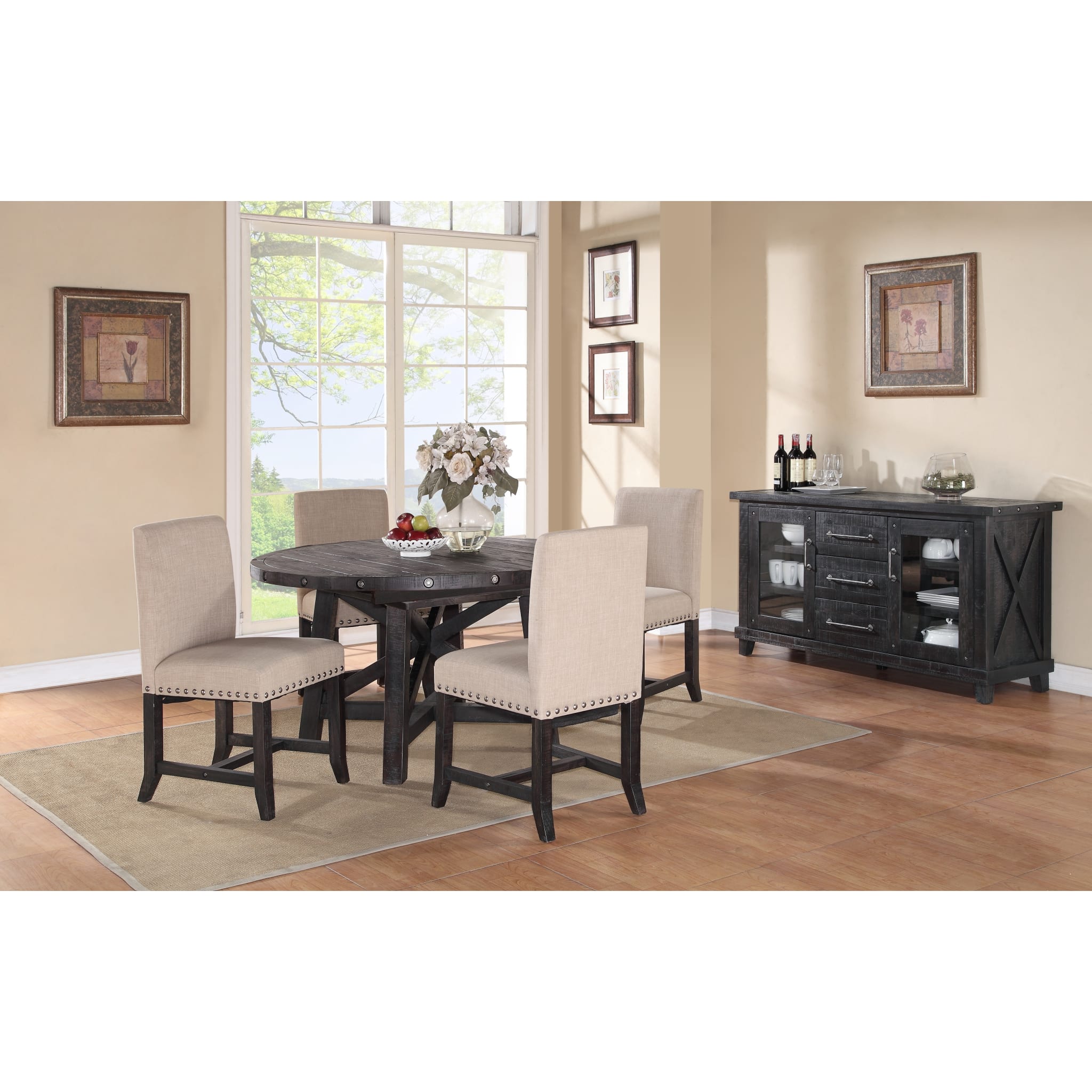 Yosemite Solid Wood Round Extension Table