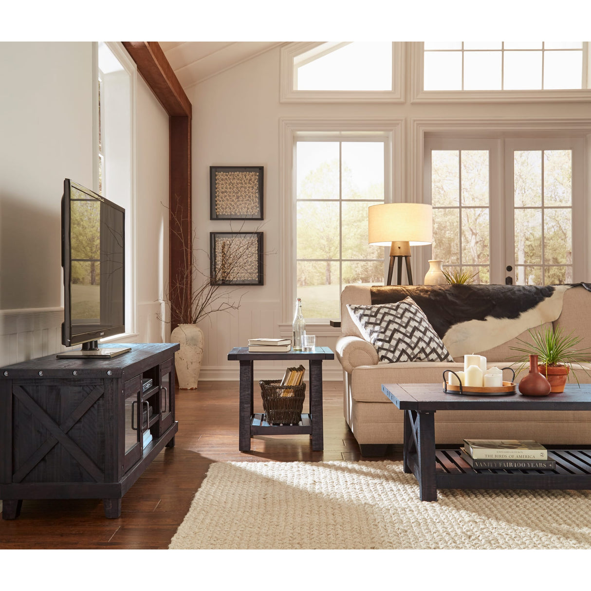 Yosemite Solid Wood Side Table in Cafe