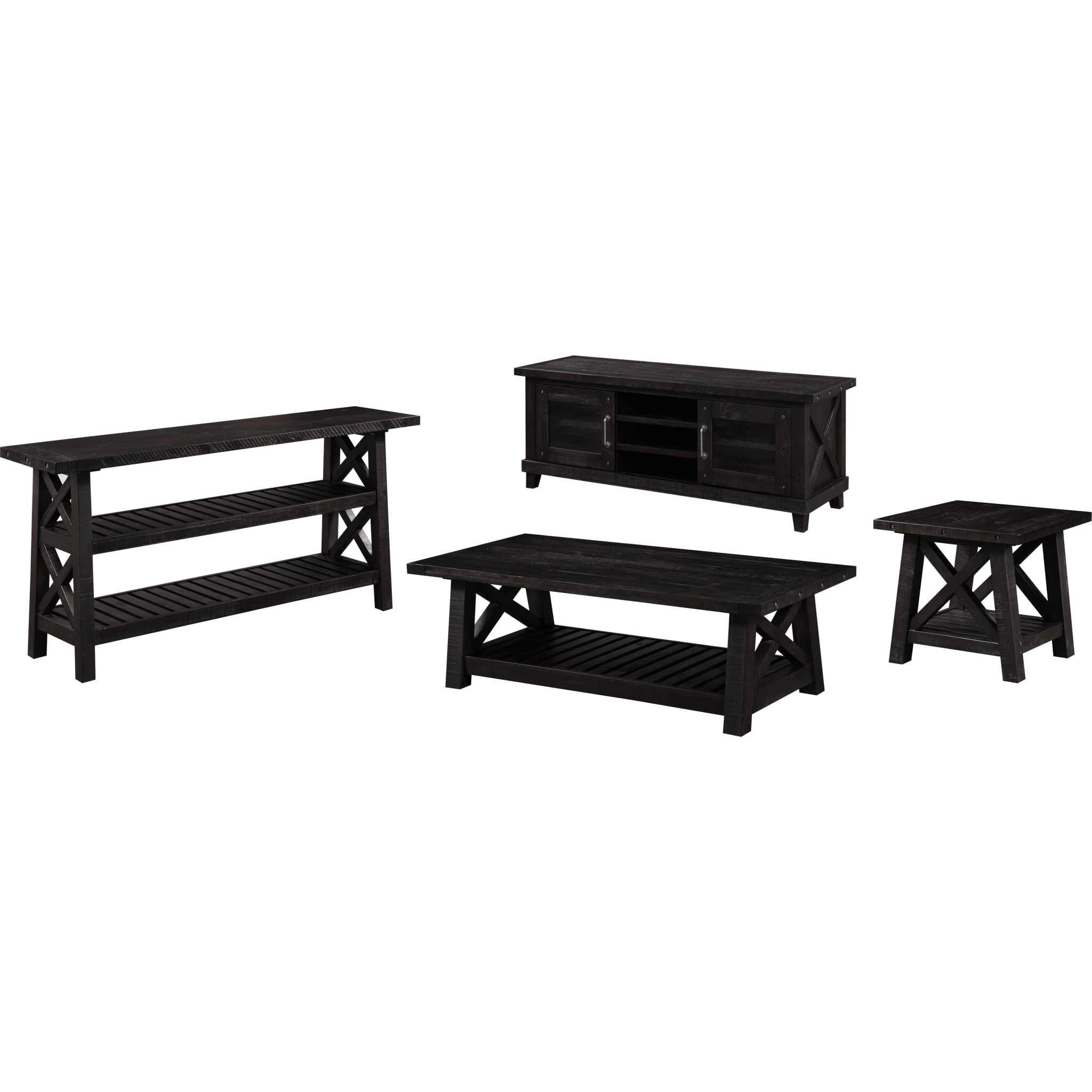 Yosemite Solid Wood Side Table in Cafe