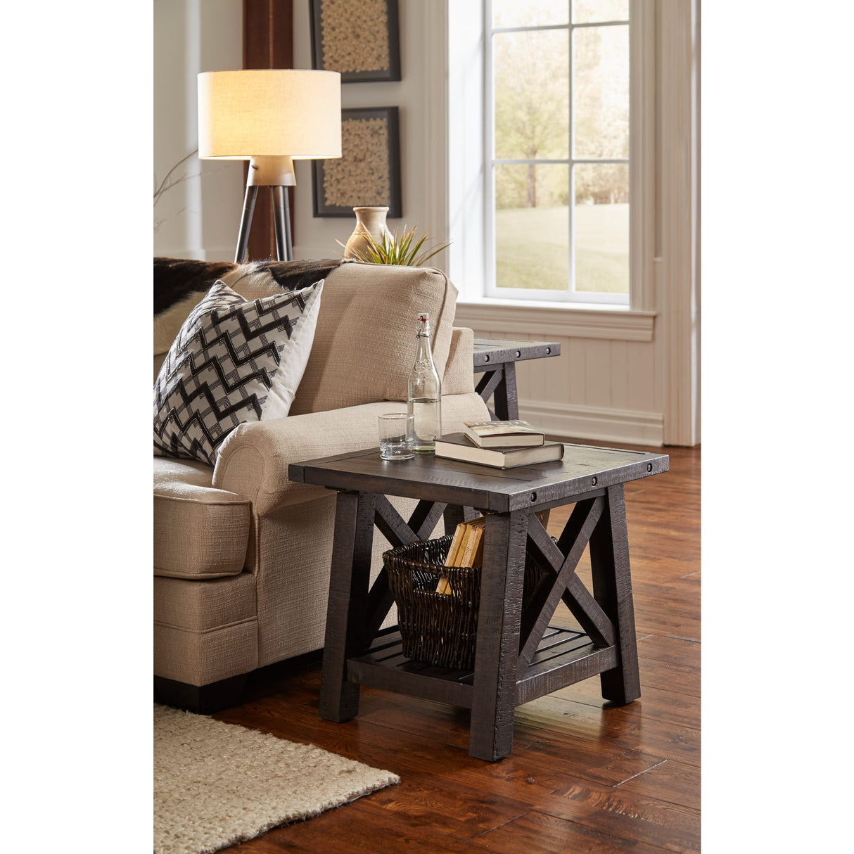 Yosemite Solid Wood Side Table in Cafe