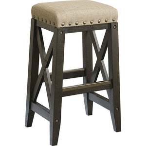 Yosemite Solid Wood Upholstered Bar Stool in Cafe