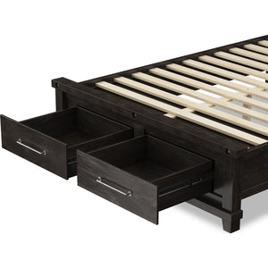 Yosemite Upholstered Footboard Storage Bed in Cafe