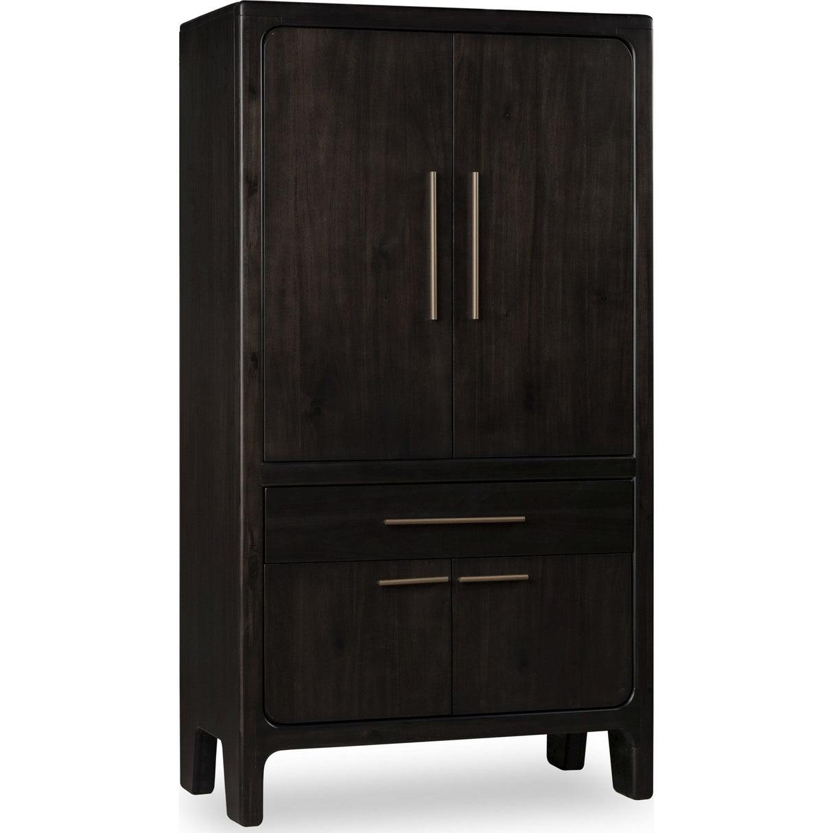 Zamba Four Door One Drawer Acacia Bar Cabinet in Jaguar