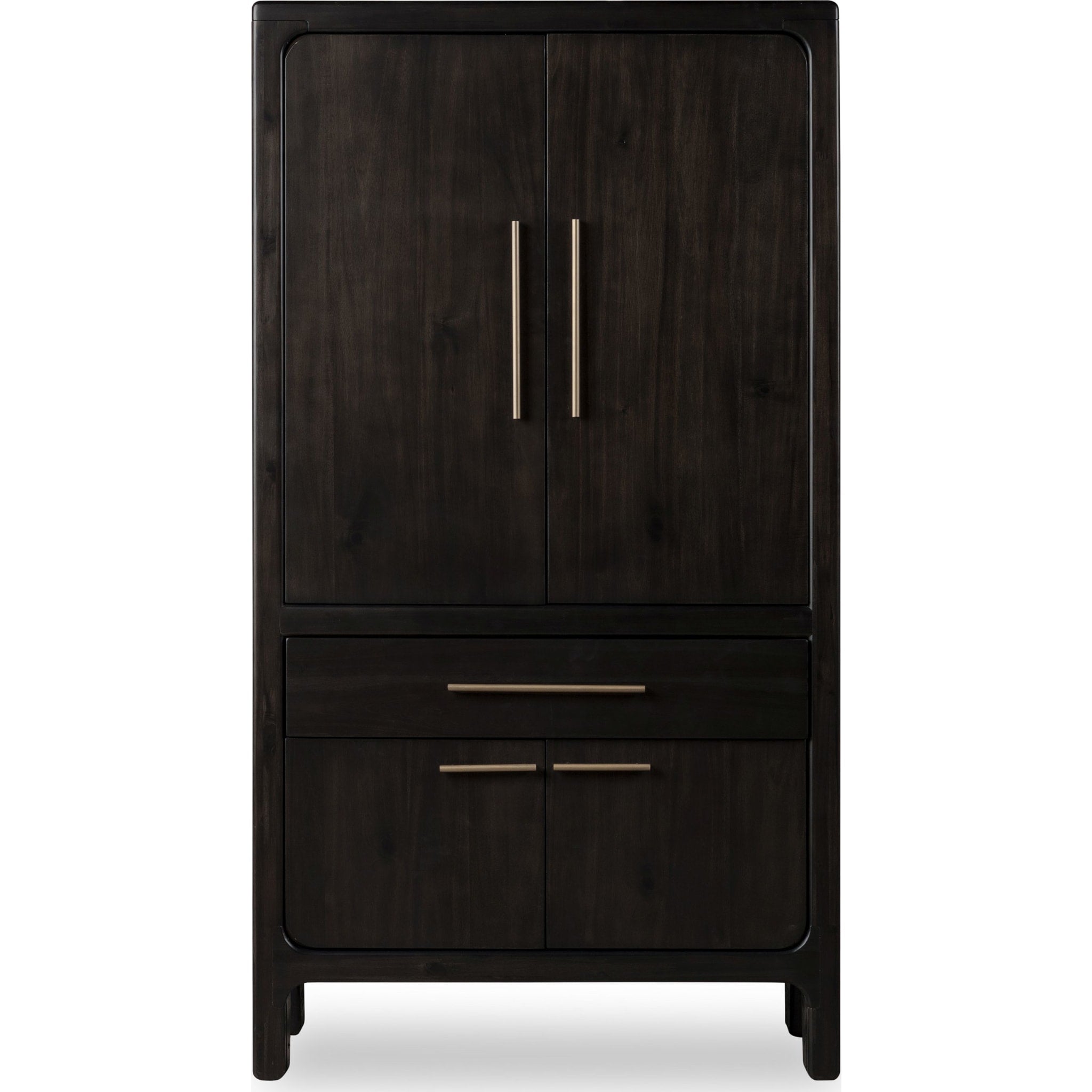 Zamba Four Door One Drawer Acacia Bar Cabinet in Jaguar