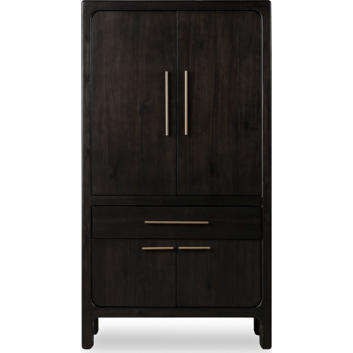 Zamba Four Door One Drawer Acacia Bar Cabinet in Jaguar