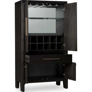 Zamba Four Door One Drawer Acacia Bar Cabinet in Jaguar