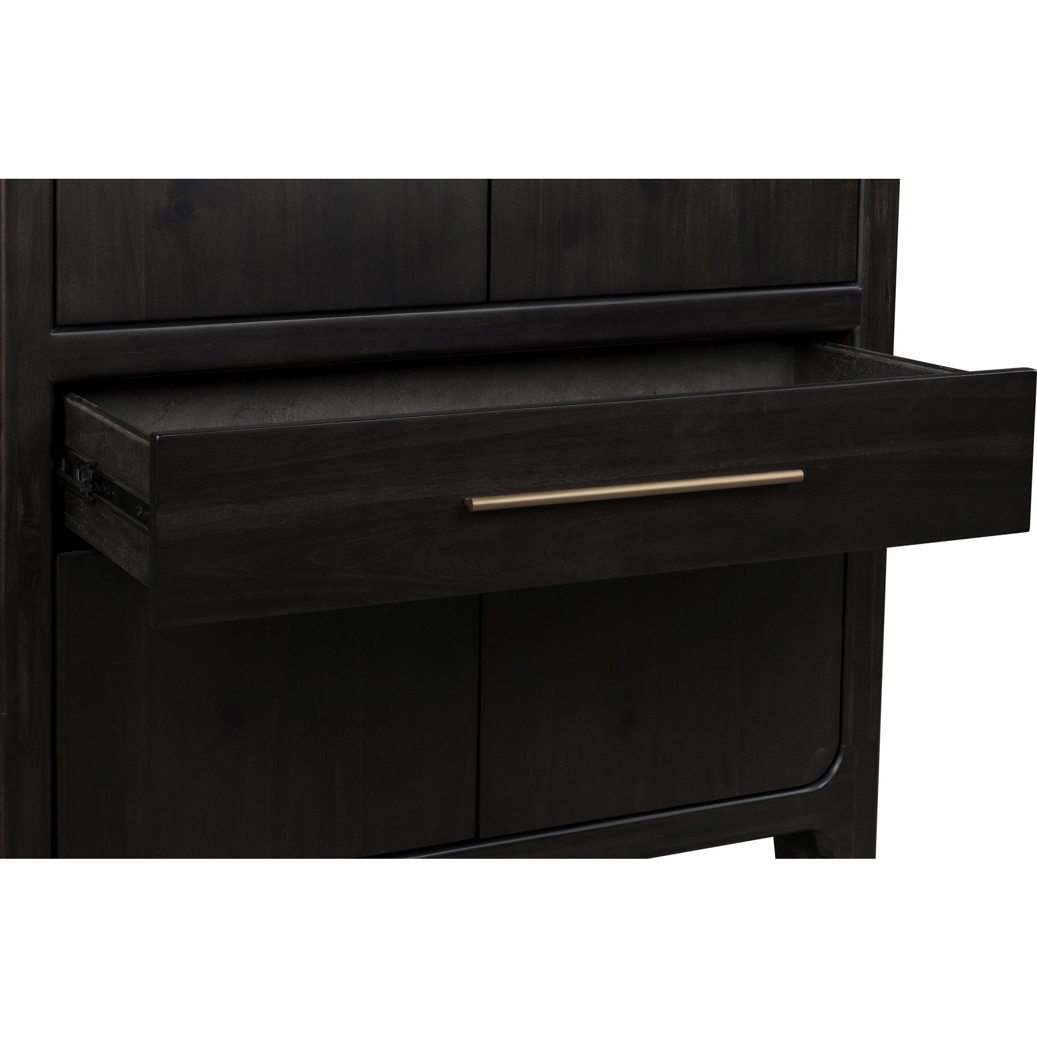 Zamba Four Door One Drawer Acacia Bar Cabinet in Jaguar