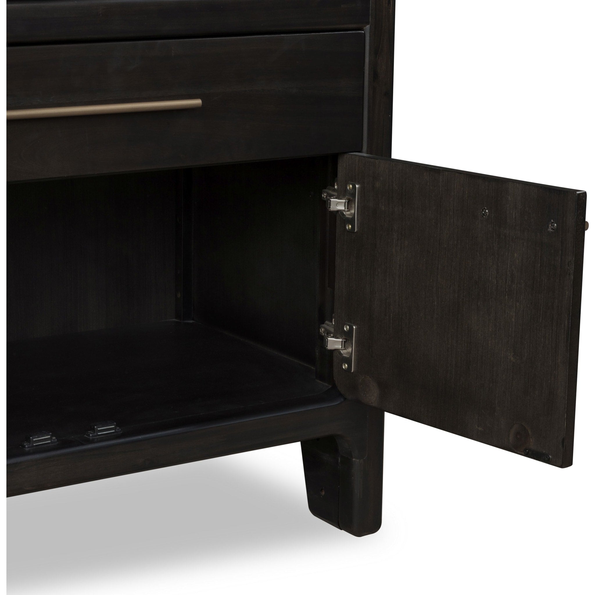Zamba Four Door One Drawer Acacia Bar Cabinet in Jaguar