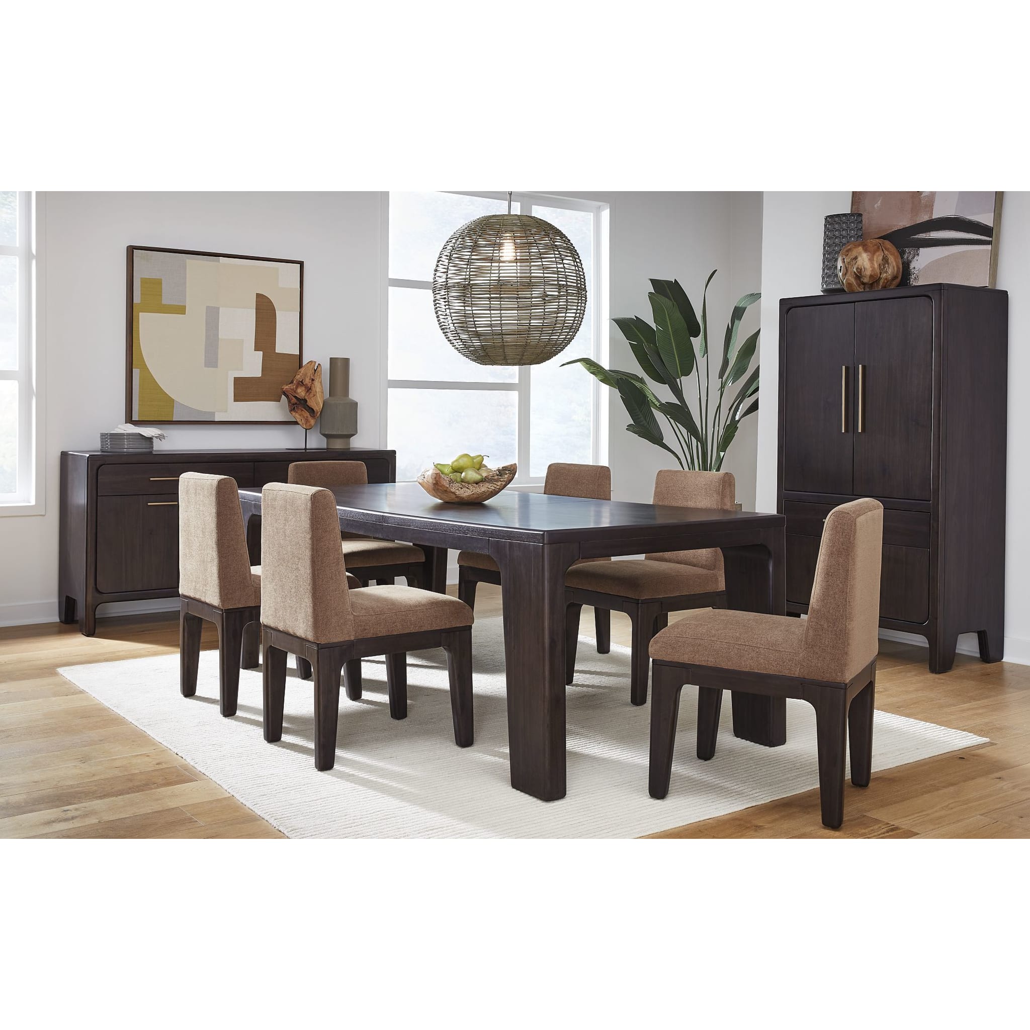 Zamba Four Door Two Drawer Acacia Wood Sideboard in Jaguar