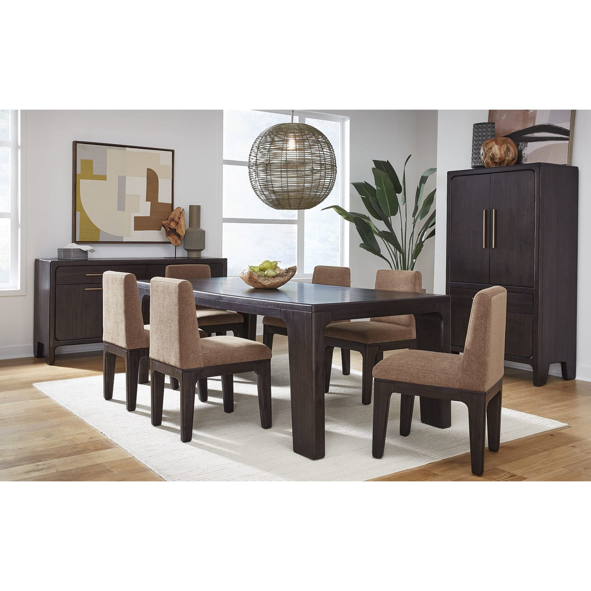 Zamba Four Door Two Drawer Acacia Wood Sideboard in Jaguar