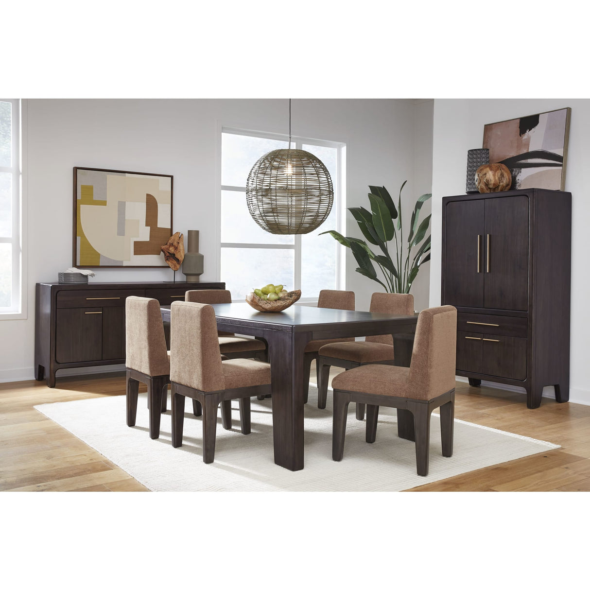 Zamba Rectangular Acacia Wood Dining Table in Jaguar