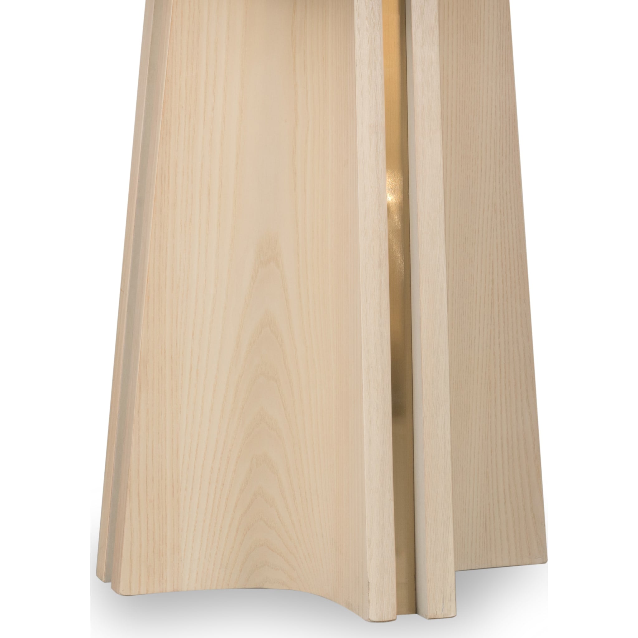 Zinnia Ash Wood Double Pedestal Dining Table in White Sand