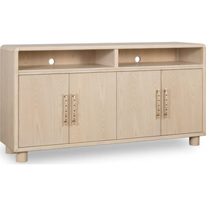 Zinnia Four Door Two Shelf Sideboard in White Sand