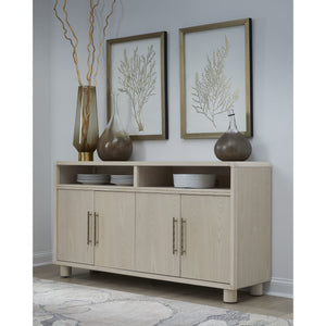Zinnia Four Door Two Shelf Sideboard in White Sand