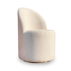 Zinnia Fully Upholstered Swivel Chair in Dune Chenille