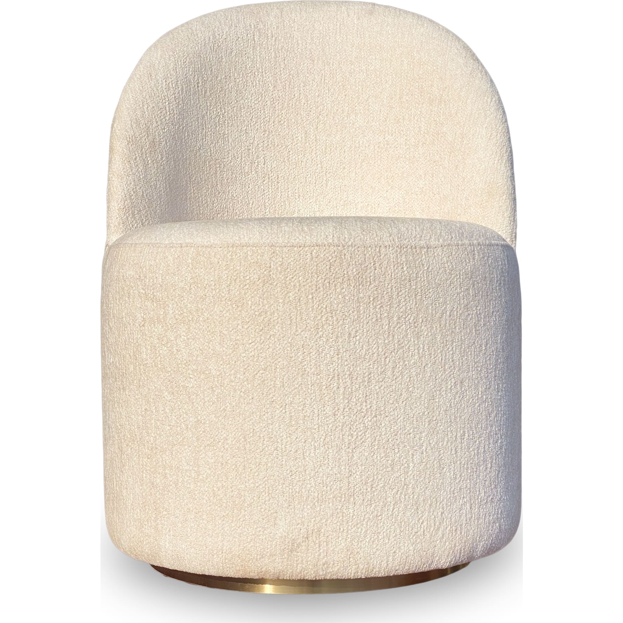 Zinnia Fully Upholstered Swivel Chair in Dune Chenille