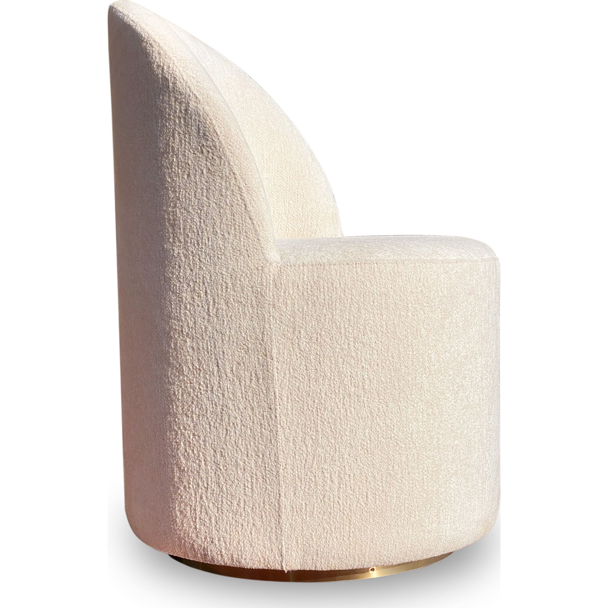 Zinnia Fully Upholstered Swivel Chair in Dune Chenille
