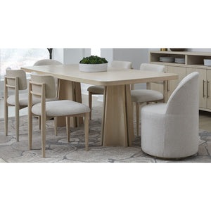 Zinnia Fully Upholstered Swivel Chair in Dune Chenille