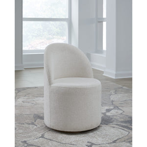 Zinnia Fully Upholstered Swivel Chair in Dune Chenille