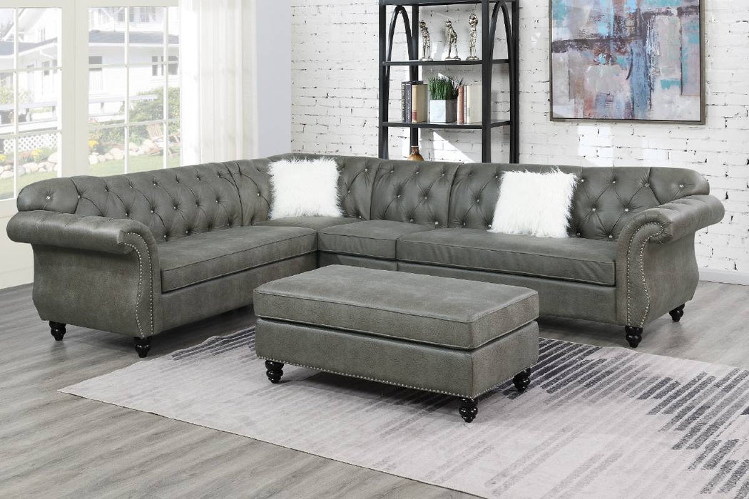 4-Piece Sectional Set - Slate Grey