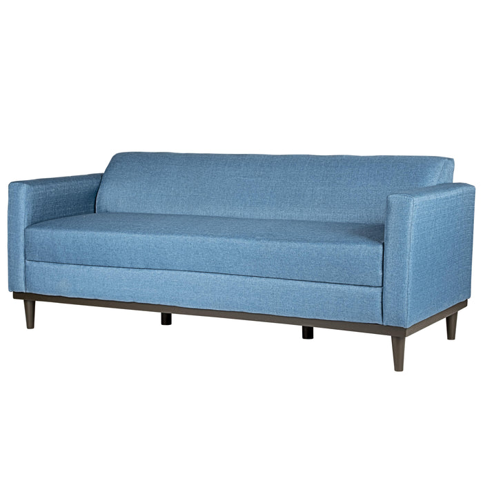 AIDEN SOFA W/3 THROW PILLOWS-BLUE