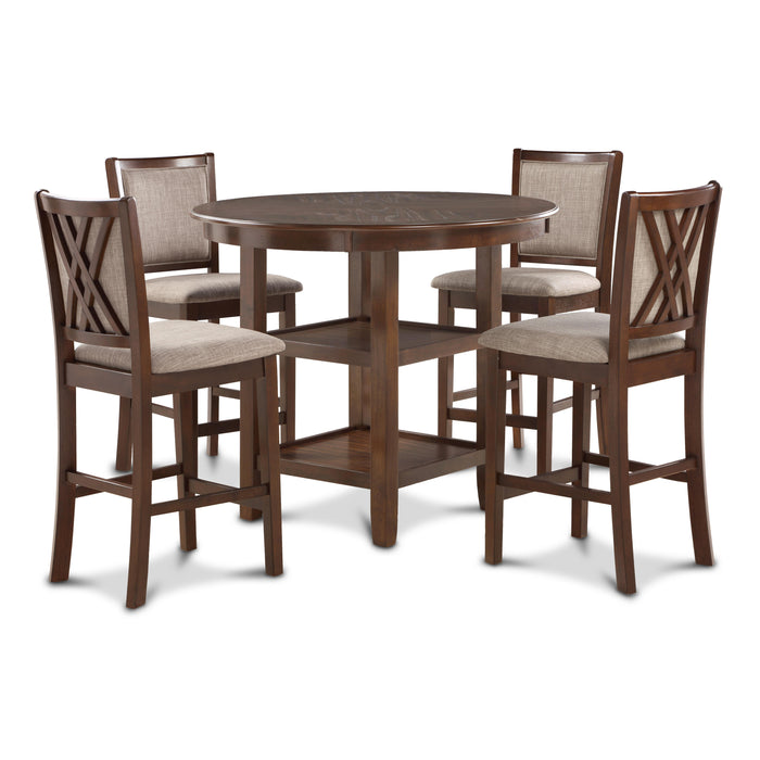 AMY 5 PC COUNTER DINING SET-CHERRY