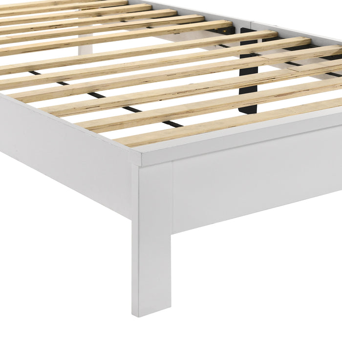 ARIES 4/6 F PANEL BED-HB/FB/RAILS-WHITE