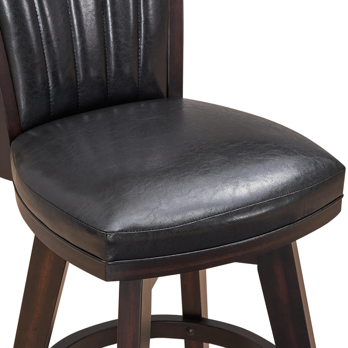 ASTIN 24" SWIVEL COUNTER STOOL-BLACK/CHERRY