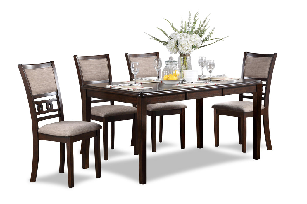 GIA 60" DINING TABLE+CHAIRS (5 PCS/CTN) -CHERRY