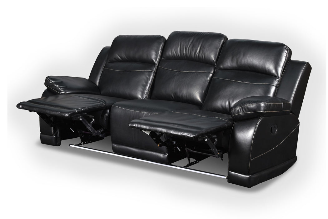 VEGA  DUAL RECLINER SOFA - PREMIER BLACK