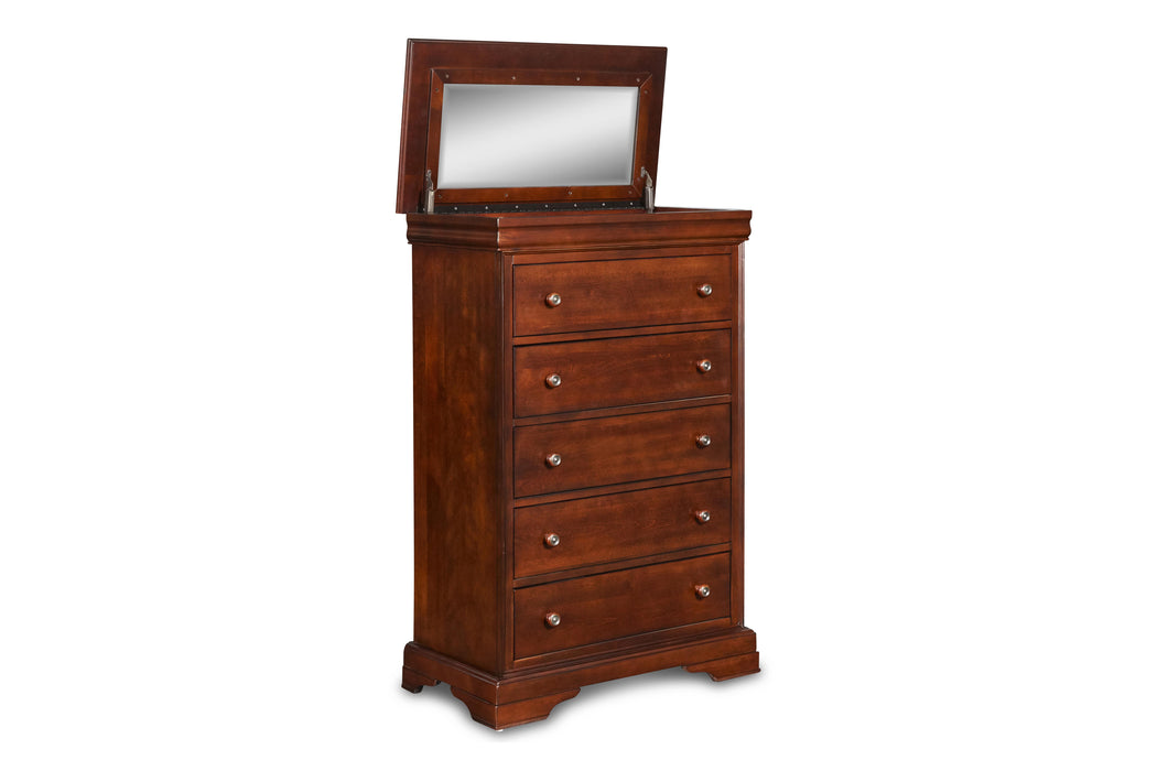 VERSAILLES LIFT TOP CHEST- BORDEAUX