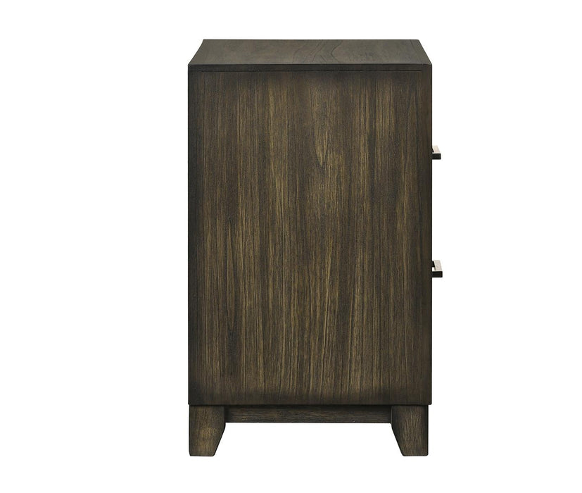 New Classic Furniture Ashland 2 Drawer Nightstand in Rustic Brown