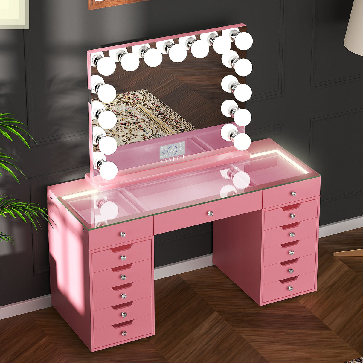 VANITII Eva Vanity Set with 15 Bulbs Hollywood Vanity Mirror