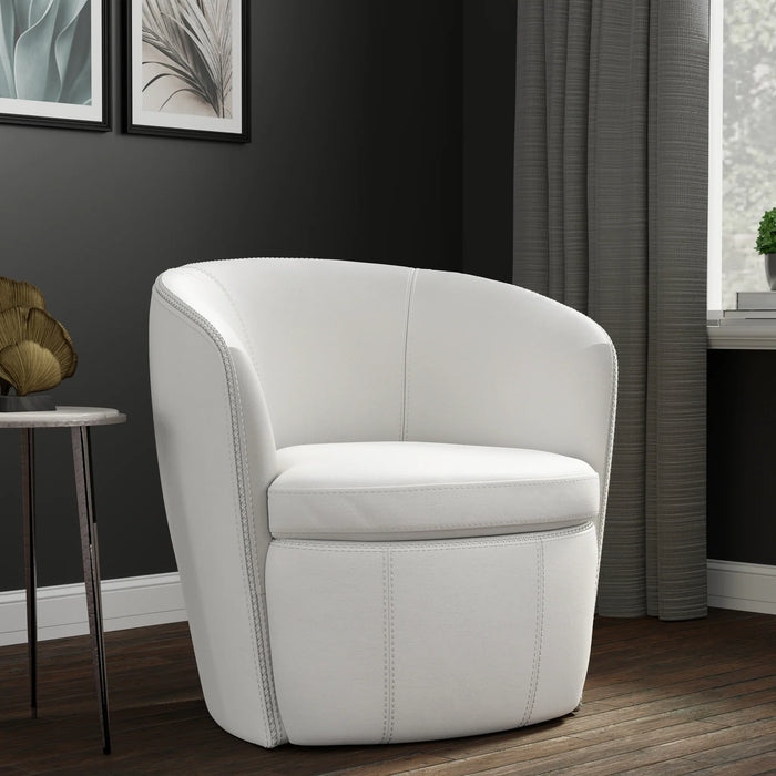 Modern Living - Barolo Swivel Club Chair in Snow (Set of 2) - SBAR#912S-2-SNOW