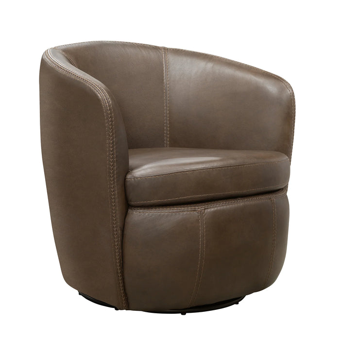 Modern Living - Barolo Swivel Club Chair in Vintage Brown (Set of 2) - SBAR#912S-2-VGBR