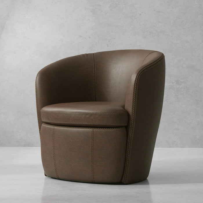 Modern Living - Barolo Swivel Club Chair in Vintage Brown (Set of 2) - SBAR#912S-2-VGBR