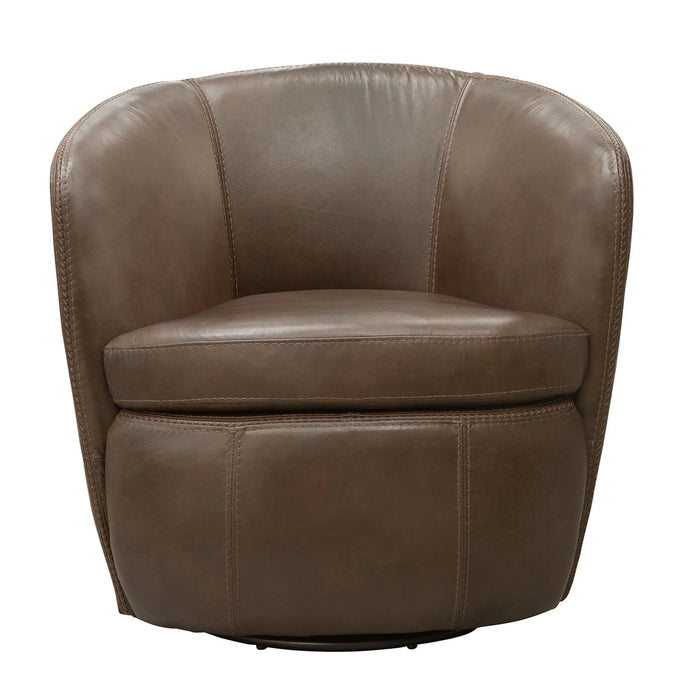 Modern Living - Barolo Swivel Club Chair in Vintage Brown (Set of 2) - SBAR#912S-2-VGBR