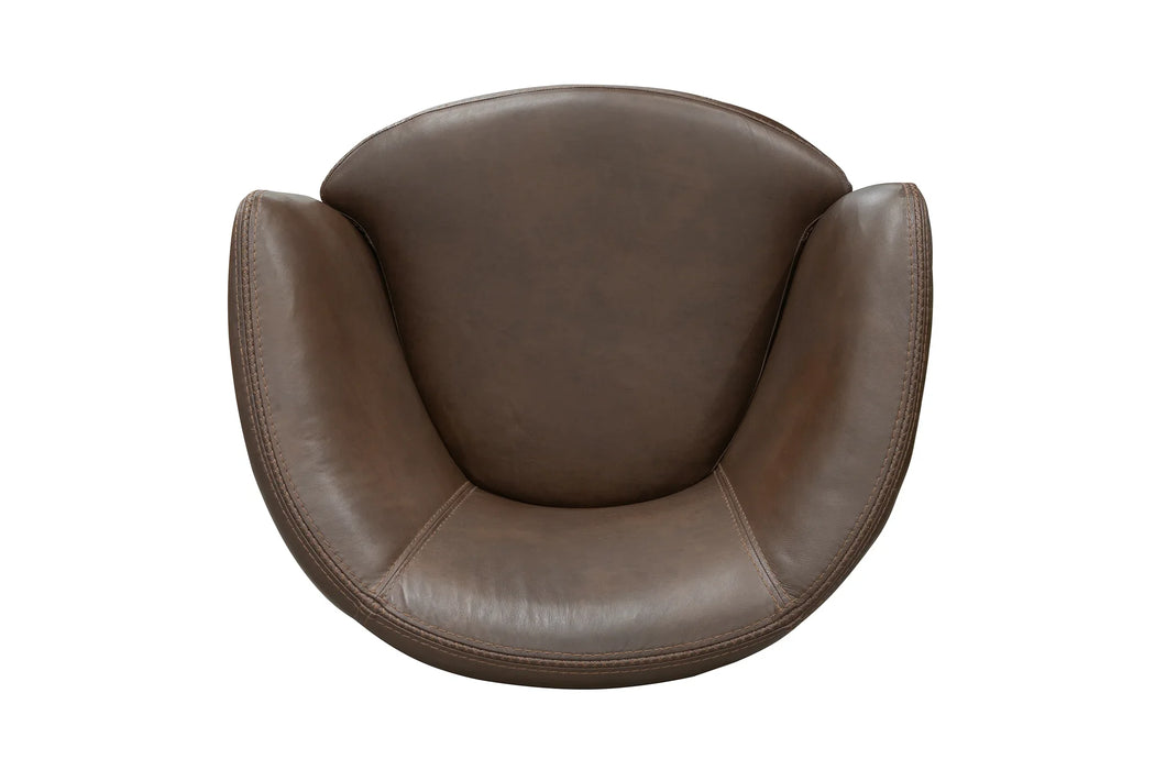 Modern Living - Barolo Swivel Club Chair in Vintage Brown (Set of 2) - SBAR#912S-2-VGBR