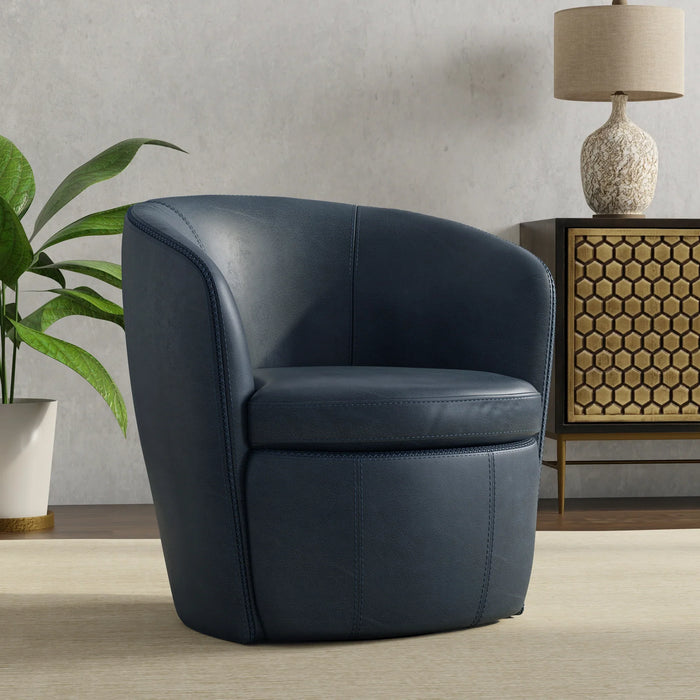 Modern Living - Barolo Swivel Club Chair in Vintage Navy (Set of 2) - SBAR#912S-2-VGNV