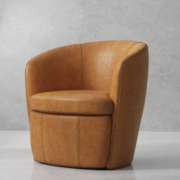 Modern Living - Barolo Swivel Club Chair in Vintage Saddle (Set of 2) - SBAR#912S-2-VGSA