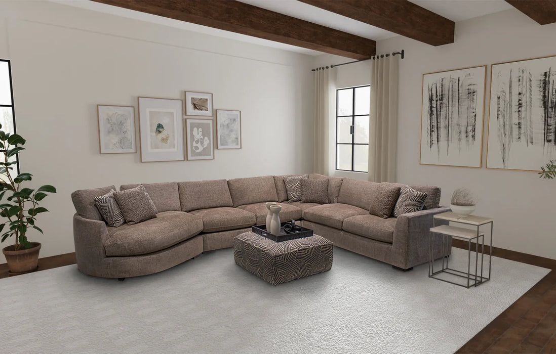 Modern Living - The Bump 4 Piece Sectional Sofa in Alistair Fossil - SBMP-PACK4A-ALFS