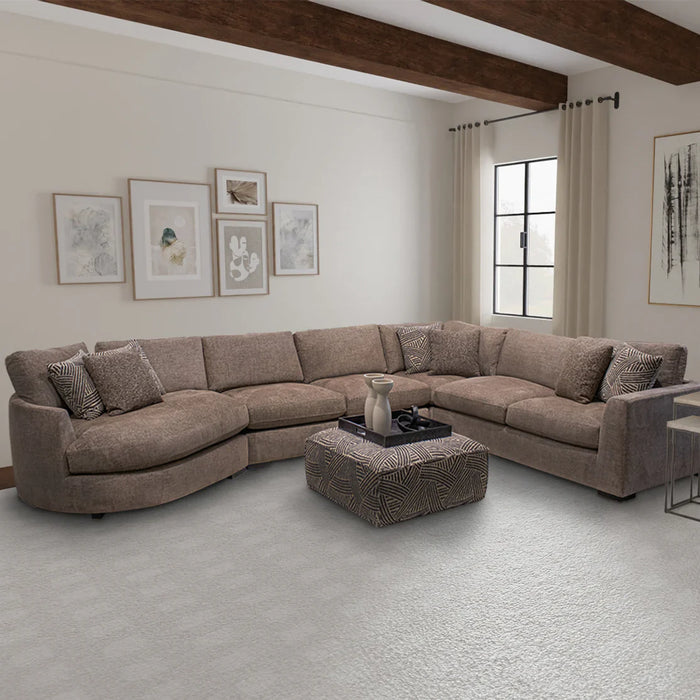 Modern Living - The Bump 4 Piece Sectional Sofa in Alistair Fossil - SBMP-PACK4A-ALFS