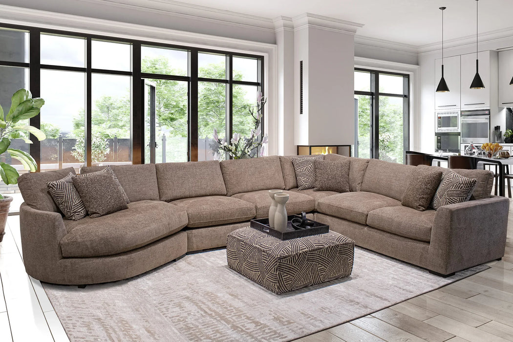 Modern Living - The Bump 4 Piece Sectional Sofa in Alistair Fossil - SBMP-PACK4A-ALFS